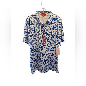 Redvanly Blue‎ & White Camouflage Men's Shirt. Size XL. New with tags